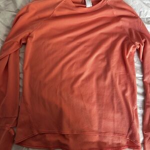 Oiselle Flyout Long Sleeve. Peach